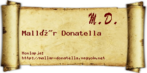Mallár Donatella névjegykártya
